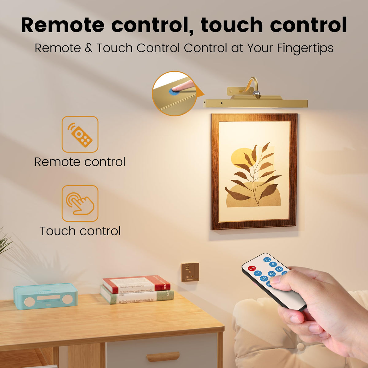 Craftersmark wall light highlights paintings, photos, and posters
