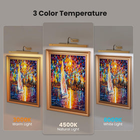 Craftersmark picture light dimmable with 3 color modes for ambience