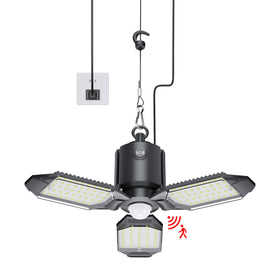 Craftersmark plug-in garage light with motion sensor delivers 8000LM brightness.