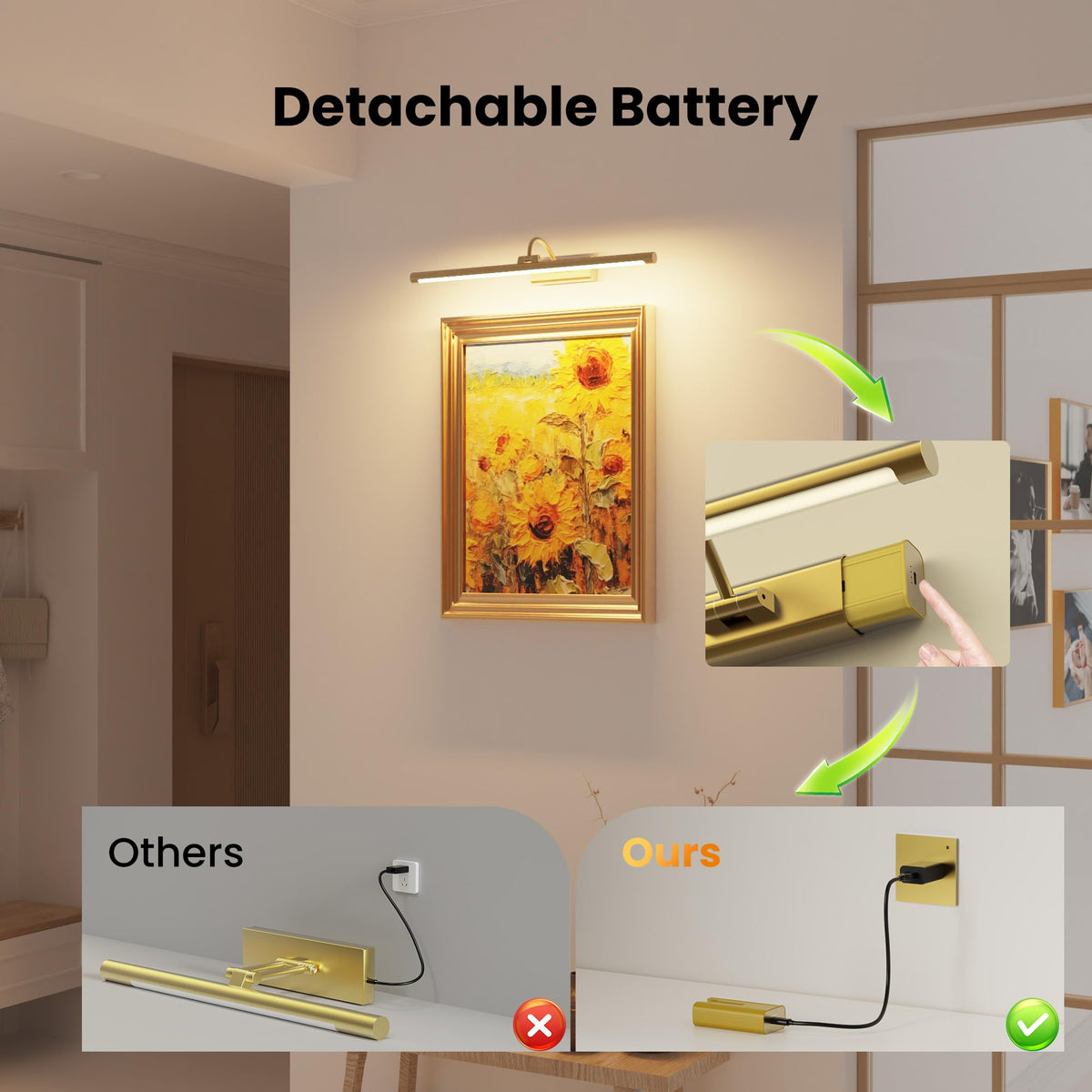 Craftersmark tilt-adjust design directs light precisely for art.