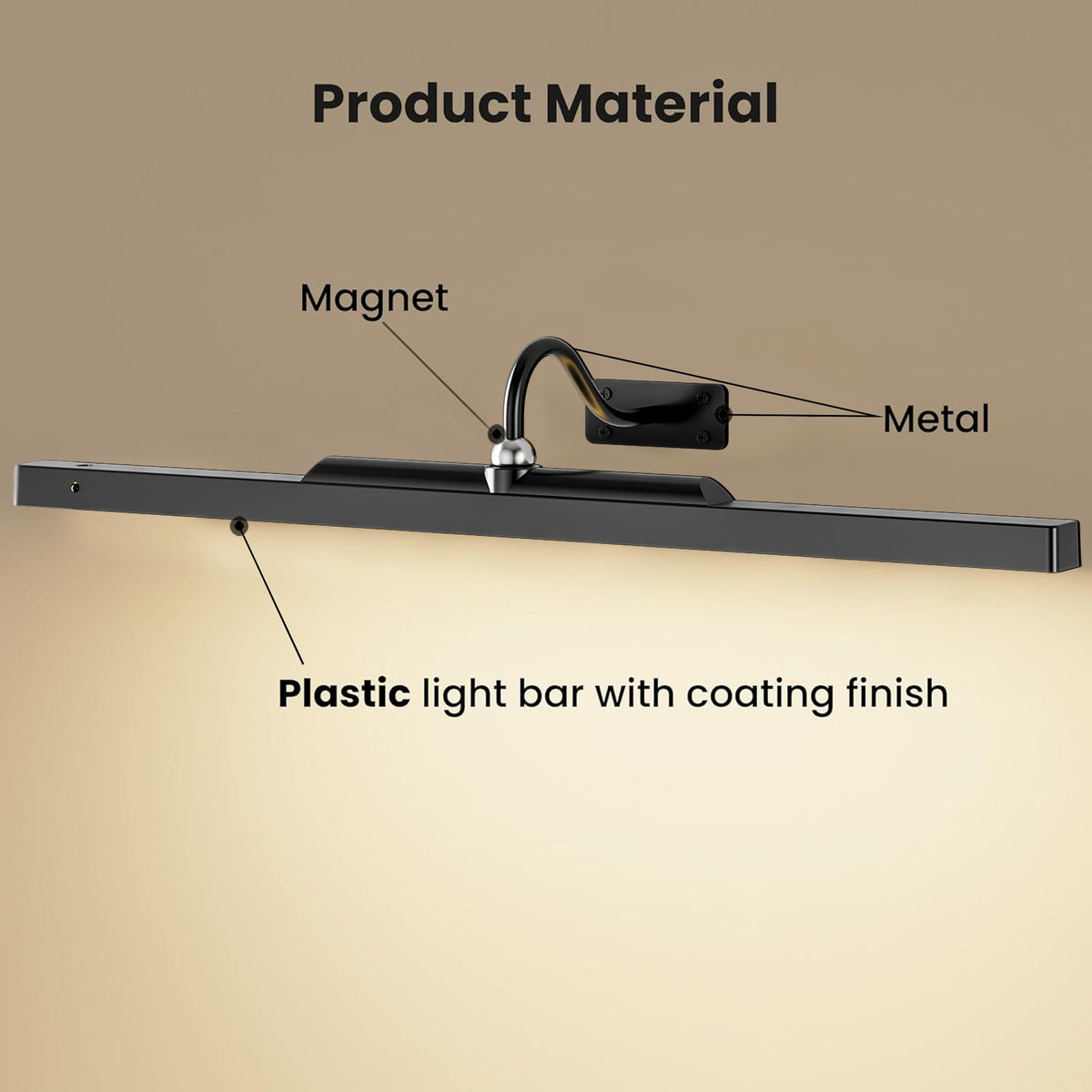 Craftersmark wall sconce highlights mirrors and posters with focused illumination.