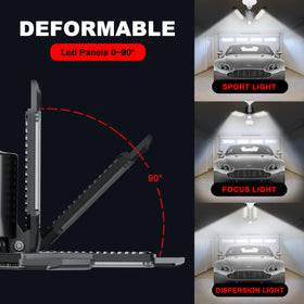 Craftersmark lighting is suitable for garage, basement, and other high-ceiling spaces.