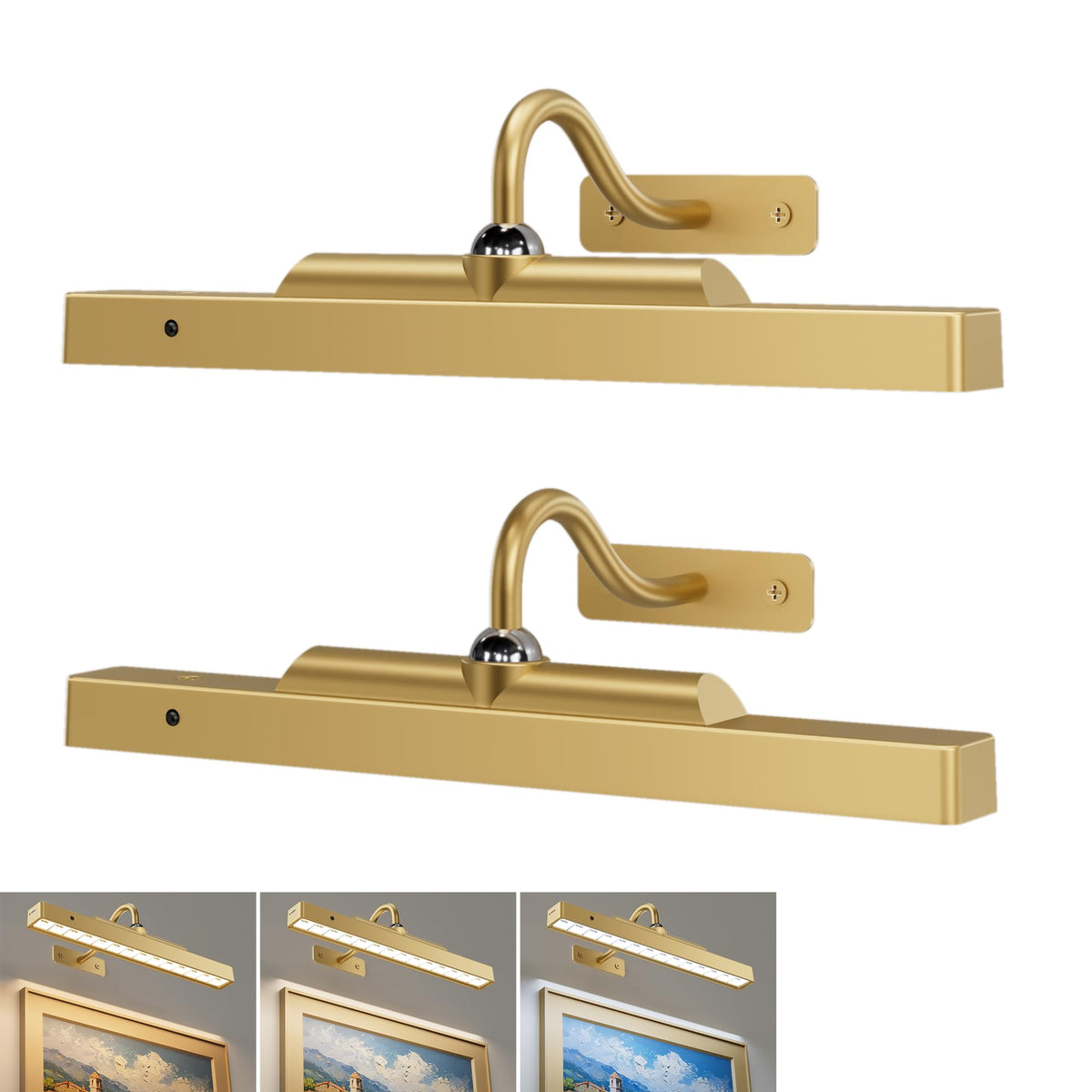 Craftersmark wireless picture lights illuminate wall art gracefully