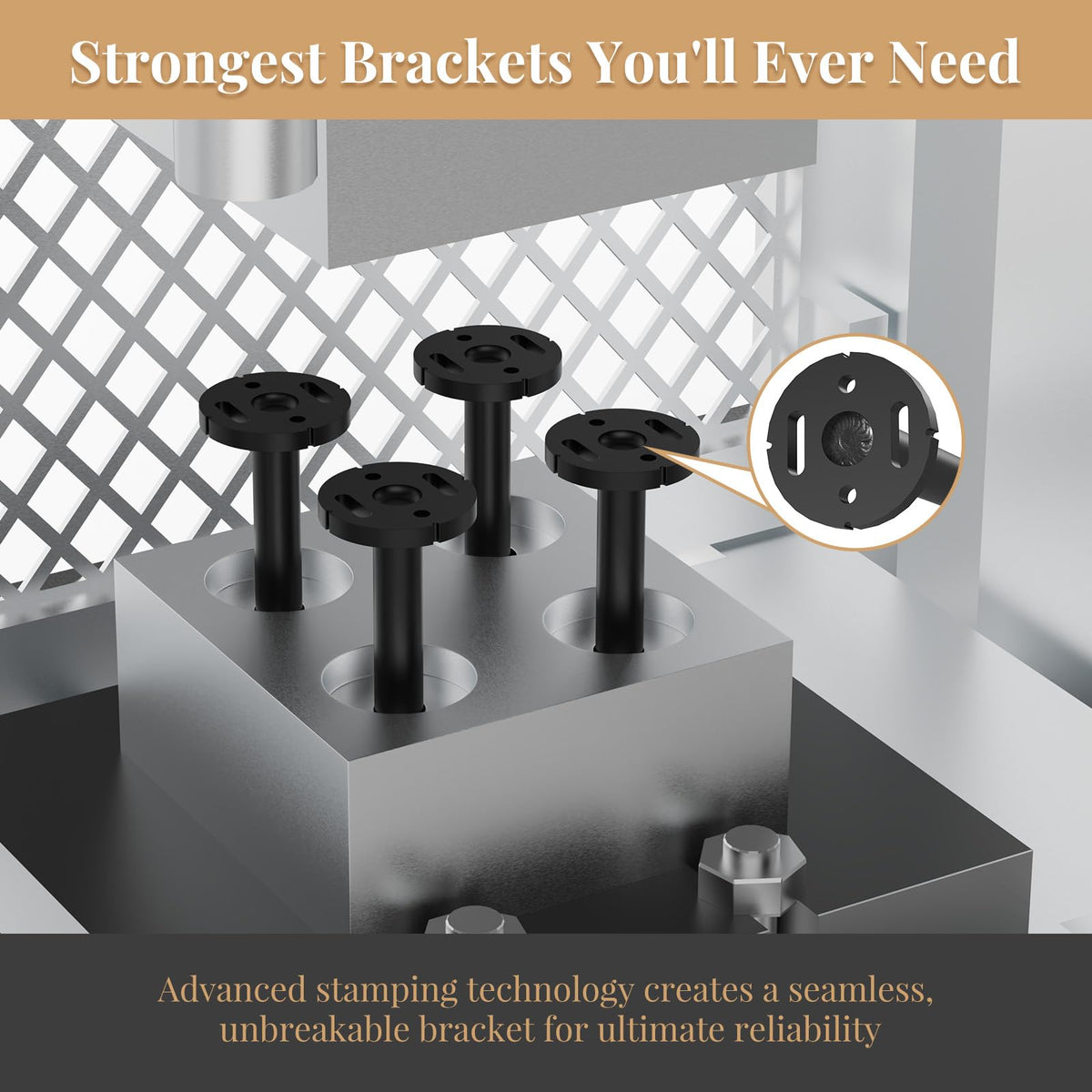 Crafterspirit heavy-duty bracket with 1.5-inch backplate supports sturdy shelves