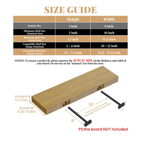 Crafterspirit invisible floating bracket on shelf creates seamless modern look.