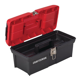 CRAFTSMAN 16-inch toolbox ergonomic handle for comfortable transport between sites.