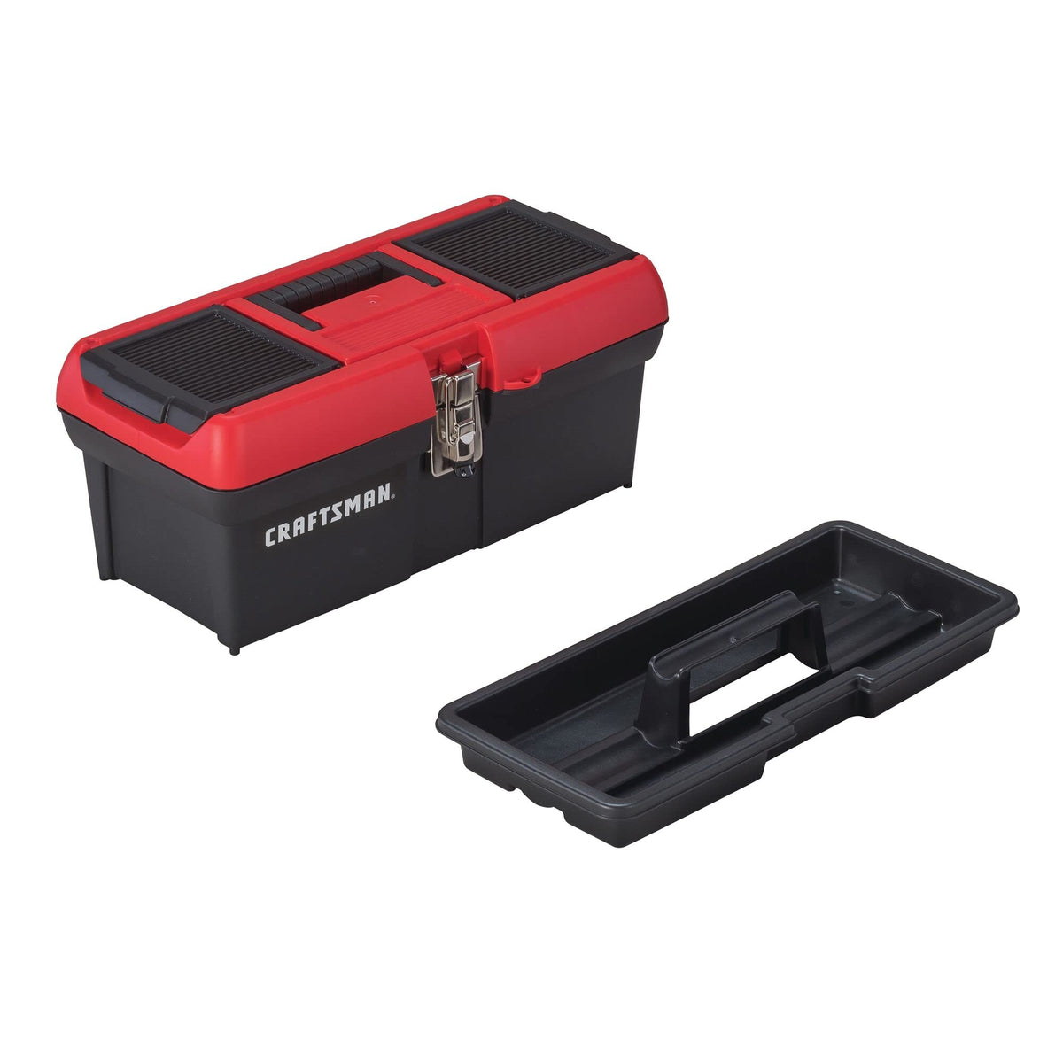 CRAFTSMAN toolbox front latch and pad lock eye for added security on jobs.