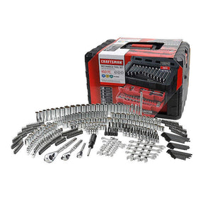 Craftsman 450-piece tool set open case showcasing quick-release ratchets for versatile projects