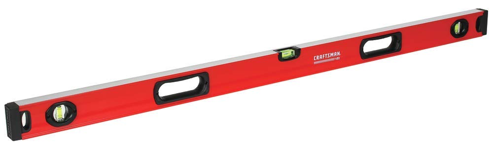CRAFTSMAN 48-inch box beam level edge for scribing and framing alignment.