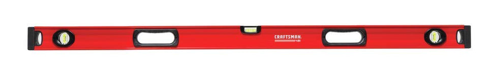 CRAFTSMAN 48-inch box beam level front view highlighting precision for layout tasks.