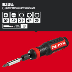 Craftsman 4V screwdriver charging via Micro USB for convenient power on the go