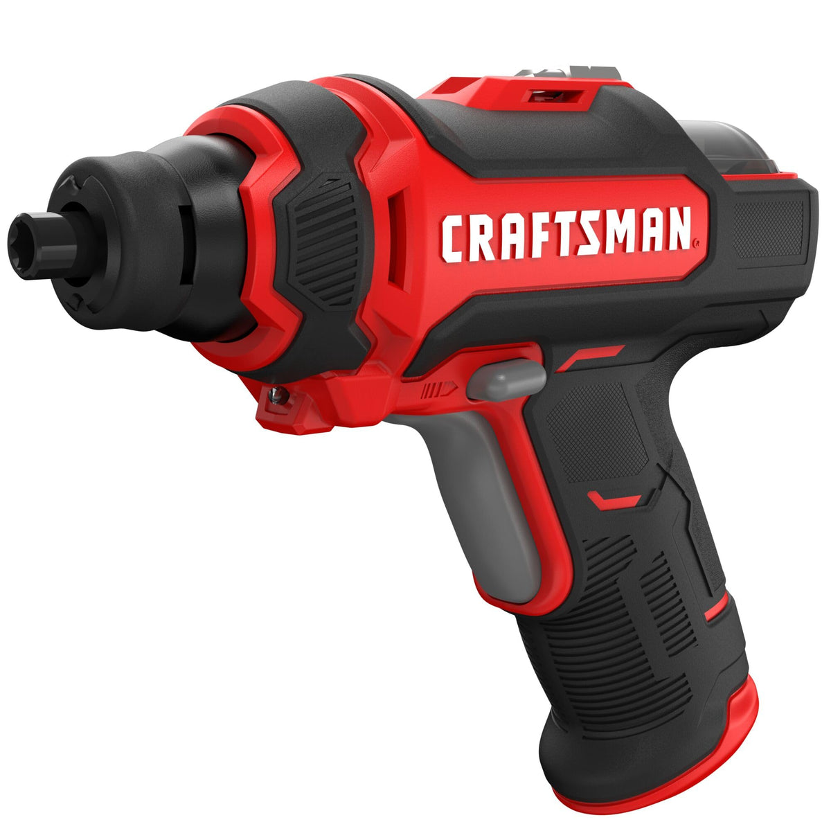 Craftsman 4V screwdriver with rotating bit cartridge for quick bit access.