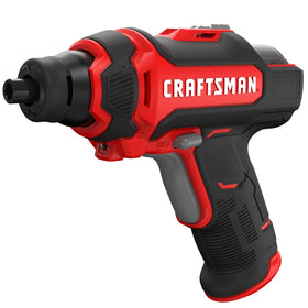 Craftsman 4V screwdriver with rotating bit cartridge for quick bit access.