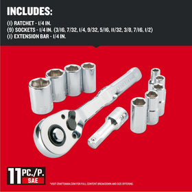 CRAFTSMAN 6-point sockets provide increased torque for stubborn fasteners.