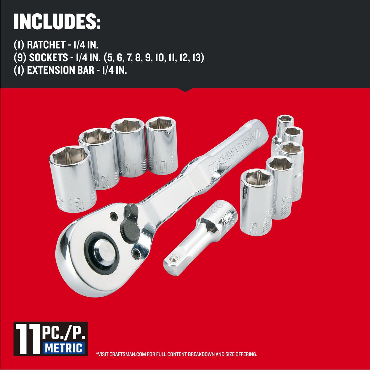 Craftsman 72-tooth ratchet offers smooth 5-degree swing for precise tightening