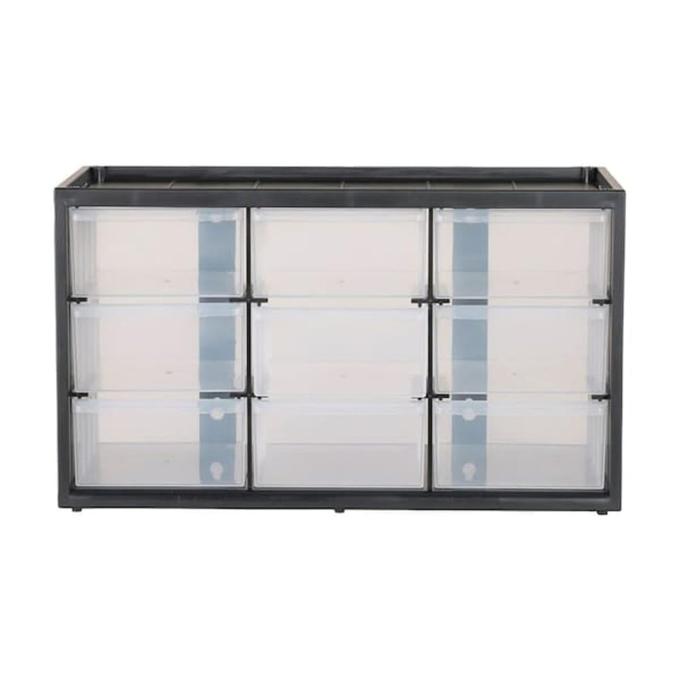 CRAFTSMAN 9-compartment bin drawers visible for quick small parts sorting.