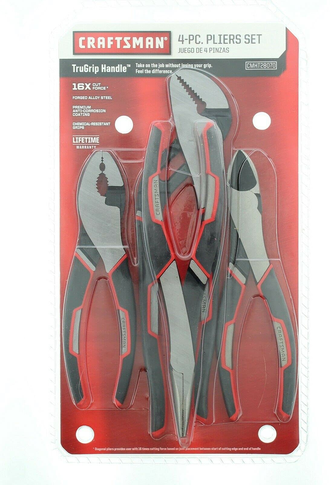 CRAFTSMAN 928070 arc-joint pliers adjustable to five positions for versatile gripping