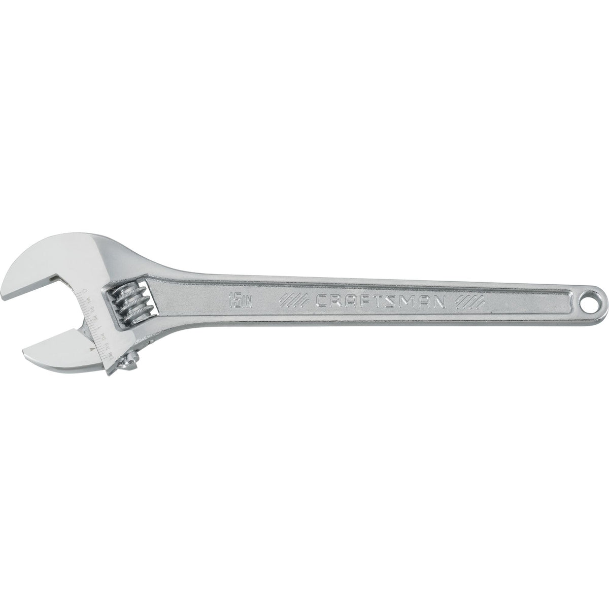 Craftsman 15-inch adjustable wrench with wide jaws for versatile gripping