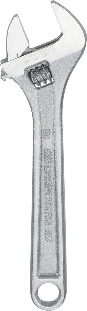 CRAFTSMAN adjustable wrench 8 inch open jaw design for versatile gripping