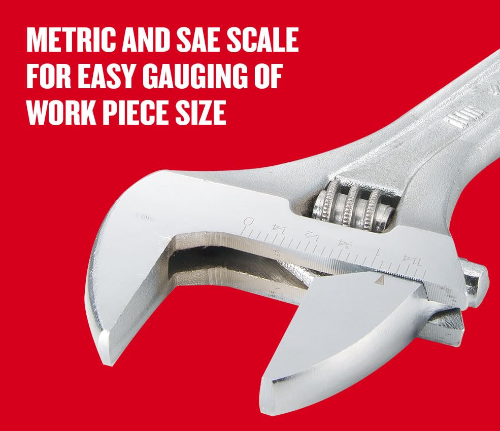 CRAFTSMAN adjustable wrench set with large markings for quick size identification.