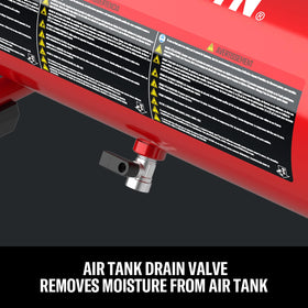CRAFTSMAN compressor featuring two quick couplings for fast tool changes