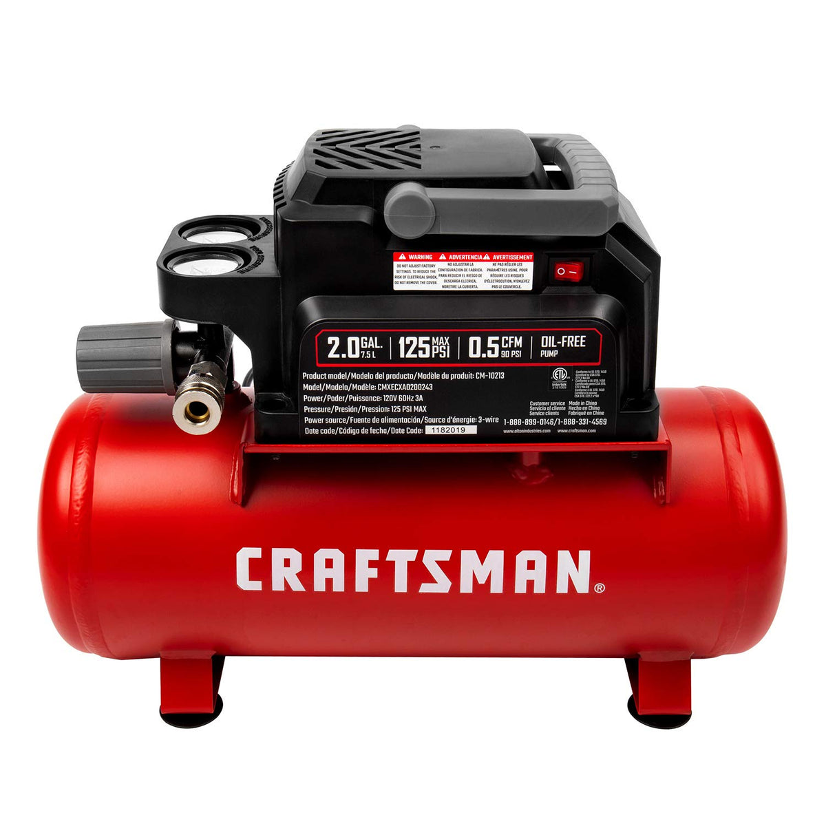 Craftsman CMXECXA0200243 six-foot cord image ready-to-use power connection