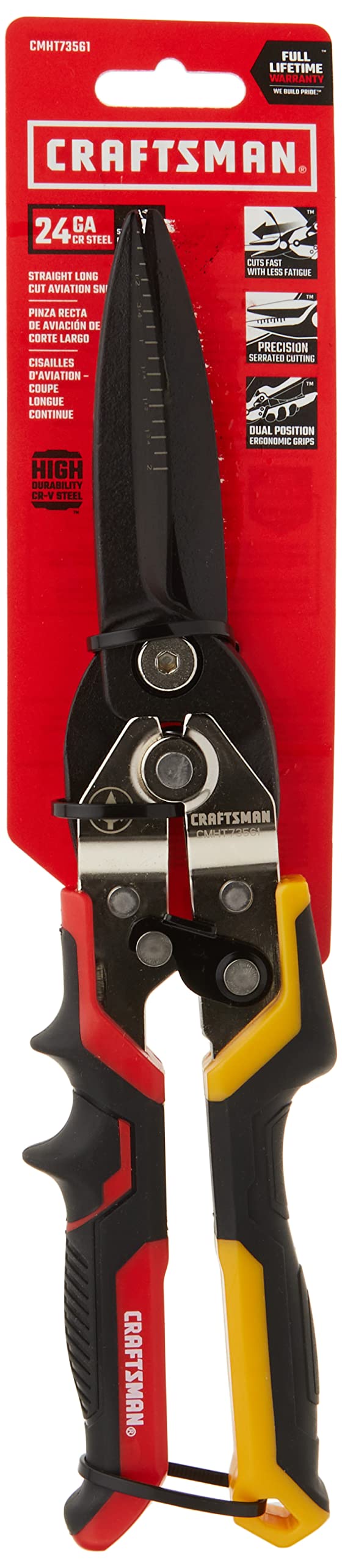 Craftsman Aviation Snips with induction-hardened edge for longer-lasting cuts