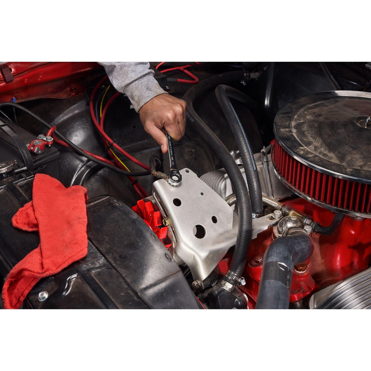 Craftsman chrome finish resists corrosion for lasting performance.