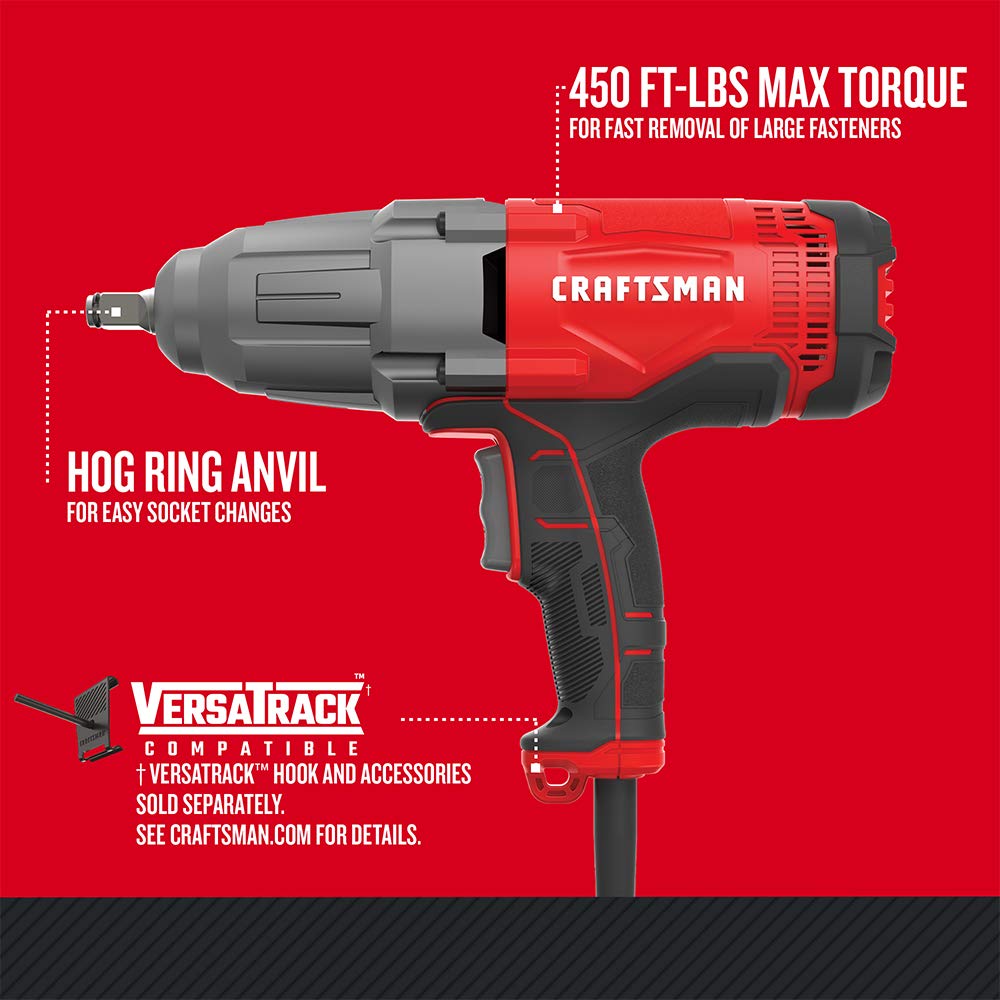 CRAFTSMAN CMEF901 corded design provides consistent power during use.