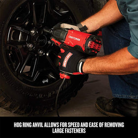 CRAFTSMAN CMEF901 hog ring anvil in action accelerates fastening work.