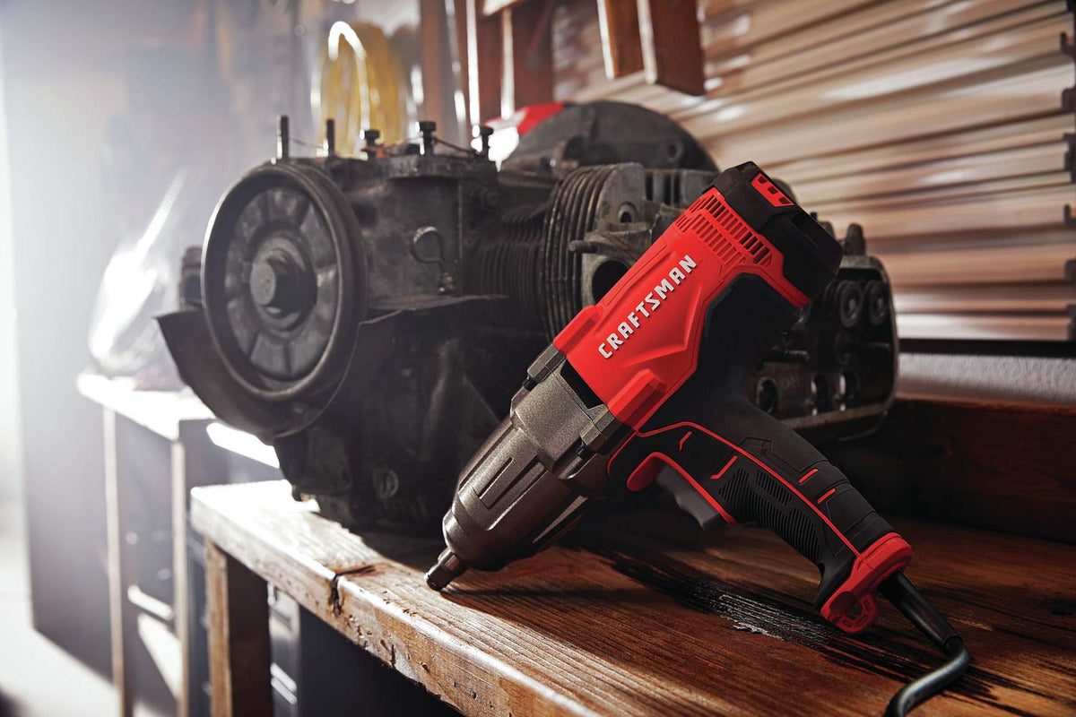 CRAFTSMAN CMEF901 in-use wheel lug removal scenario shows practical utility.