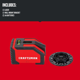 Craftsman CMHT77634 horizontal laser line for level installations