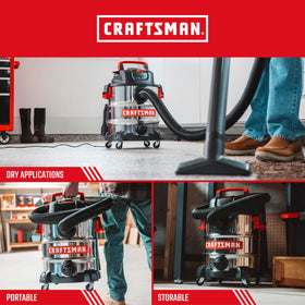 Craftsman CMXEVBE17155 Qwik Lock filter system enables quick, tool-free filter changes.