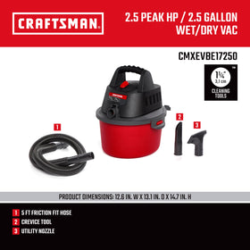 Craftsman CMXEVBE17250 cord wrap aids simple organization after use.