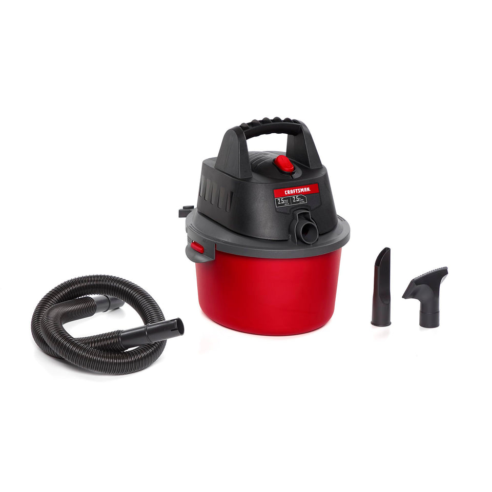 Craftsman CMXEVBE17250 portable wet-dry vac ready for quick garage cleanup.