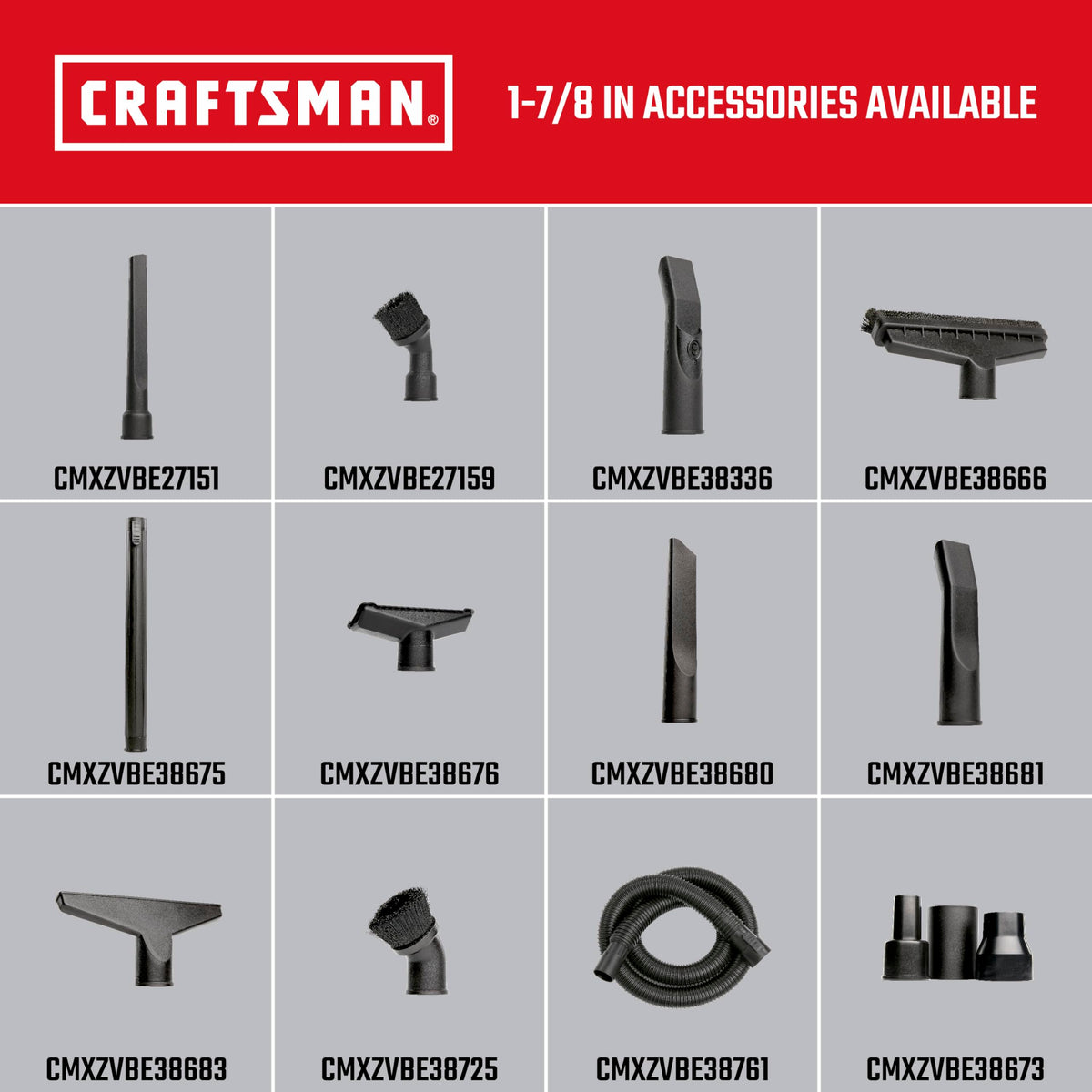 CRAFTSMAN CMXEVBE17590 includes hose and nozzles for cleaning versatility