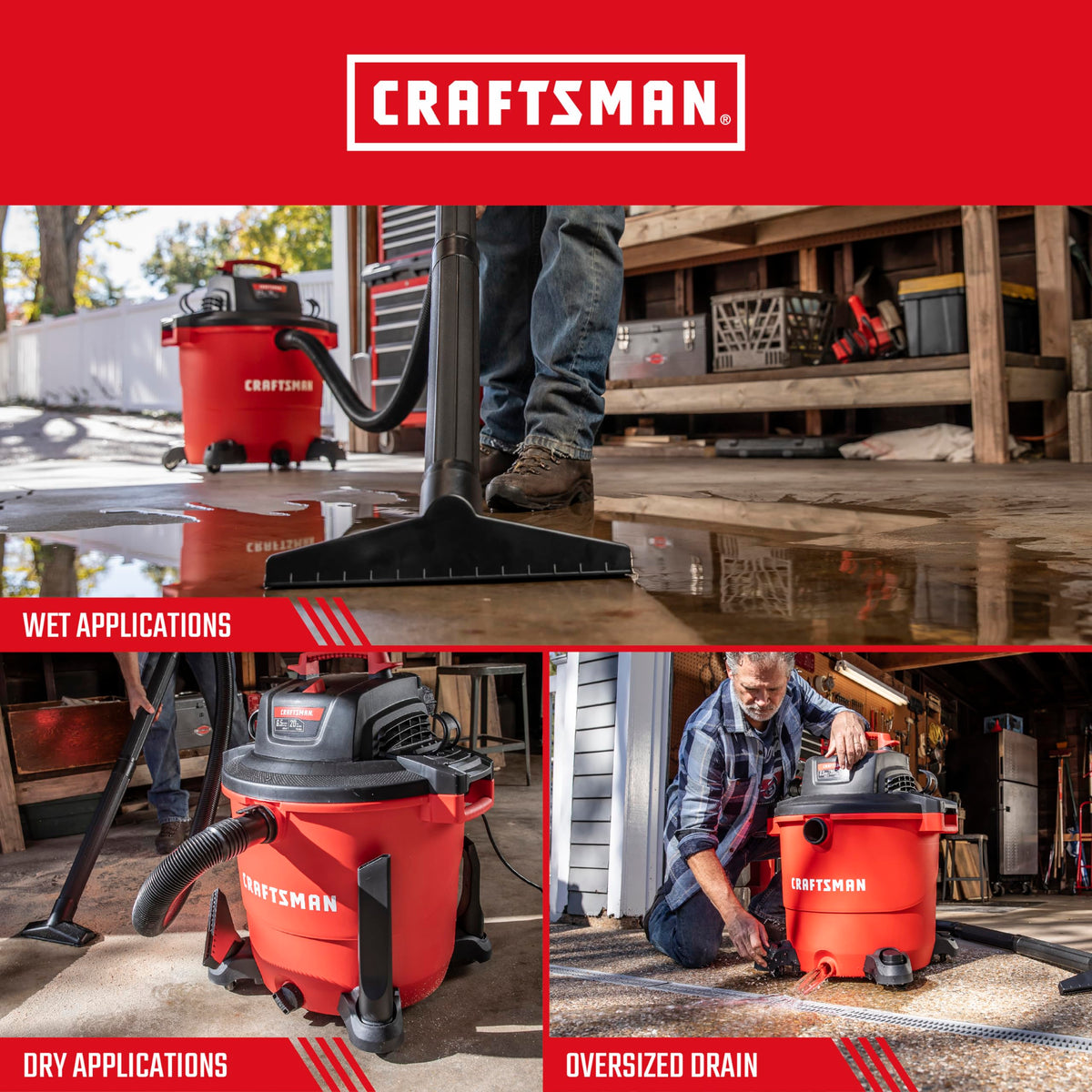 Craftsman CMXEVBE17596 blower port enables quick outdoor cleanup