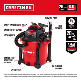 Craftsman CMXEVBE17596 hose storage keeps accessories organized during projects