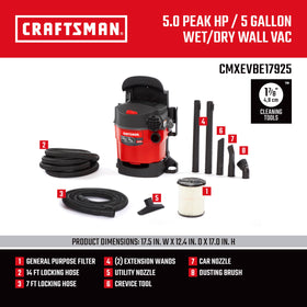 CRAFTSMAN CMXEVBE17925 onboard accessory storage keeps tools ready