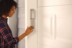 Craftsman CMXZDCG440 illuminated keypad for quick nighttime access.