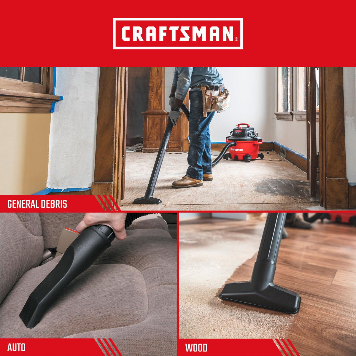CRAFTSMAN CMXZVBE38735 two-pack dust bags simplifying replacement and disposal