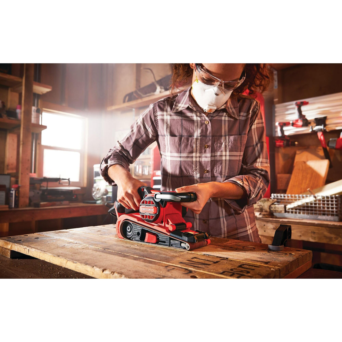 CRAFTSMAN corded belt sander designed for steady workshop performance.