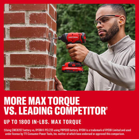 CRAFTSMAN 2Ah battery powers longer sessions for tough projects.
