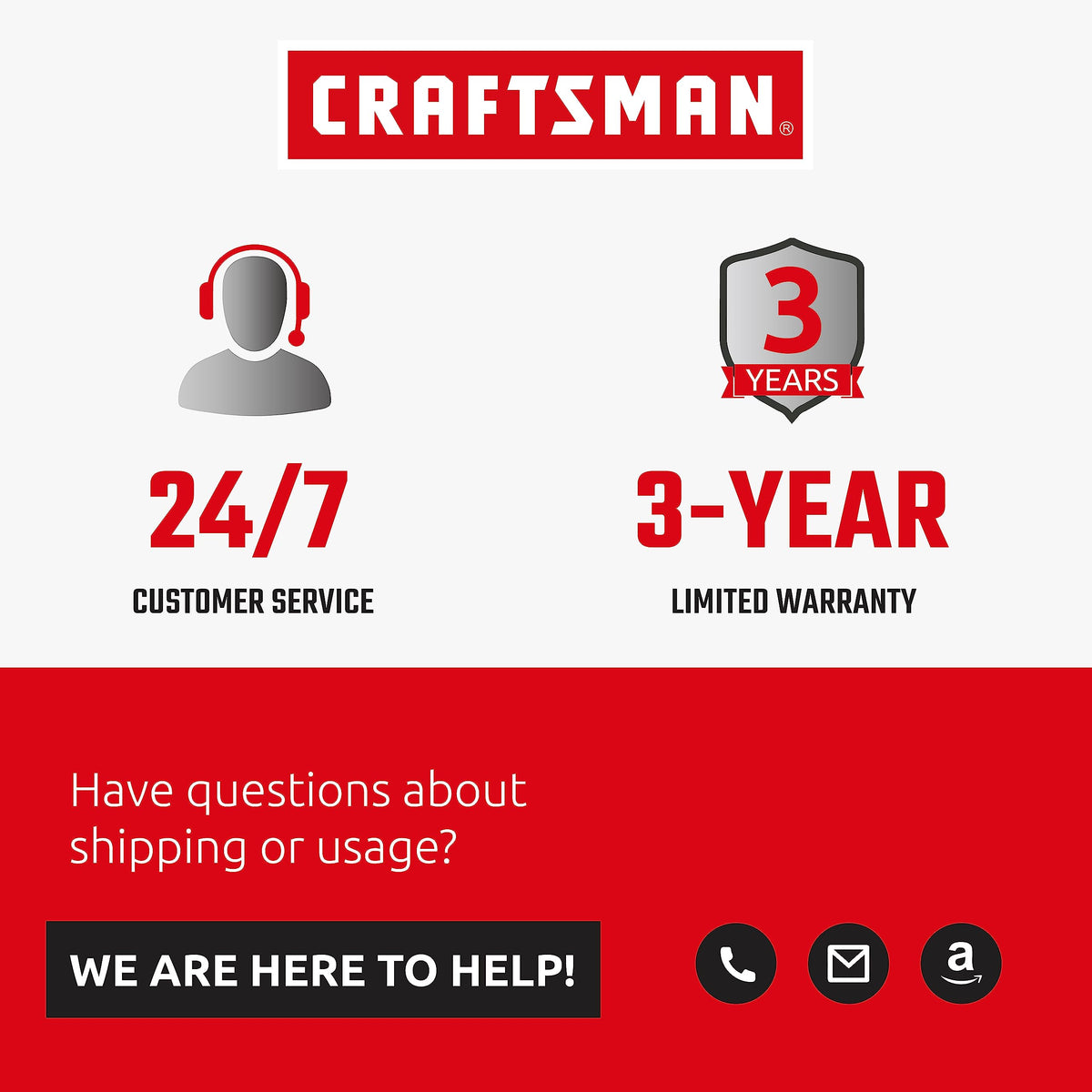 Craftsman CSA certified reel designed for yard and garden use