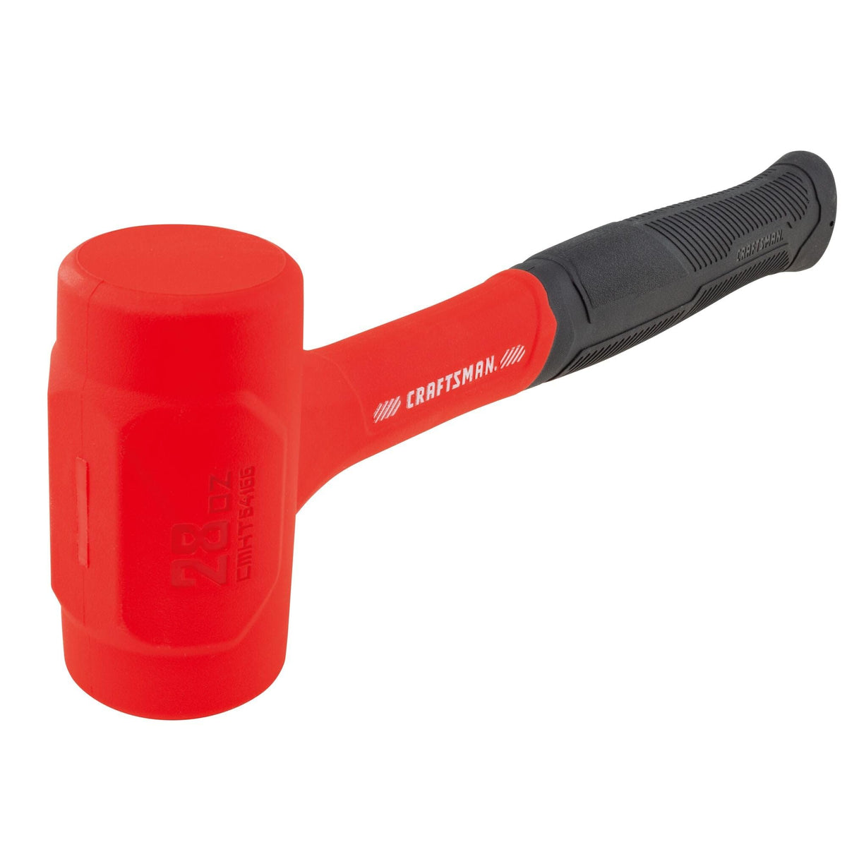 CRAFTSMAN dead blow hammer 28 oz head reduces bounce back and prevents surface marring.