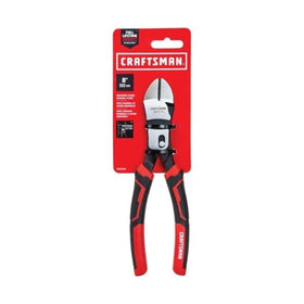 Craftsman 8-Inch diagonal cutting pliers in use, cutting wires with ease.