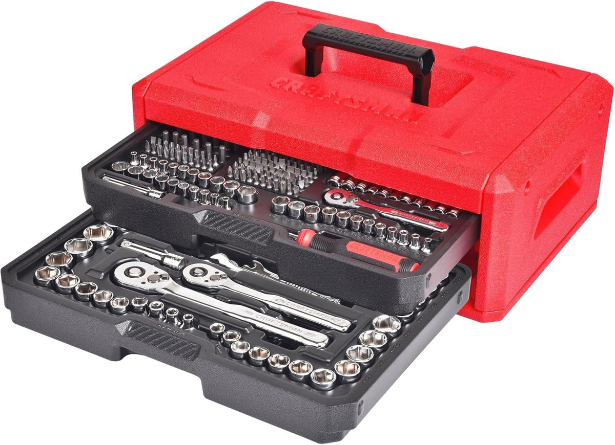 CRAFTSMAN drawer bumps prevent slides when not in use.