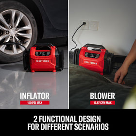 Craftsman inflator with LED light for nighttime inflation checks