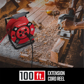 Craftsman durable outdoor reel powers drills and lawn equipment