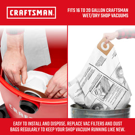 Bag collar positioned over inlet illustrating simple installation.